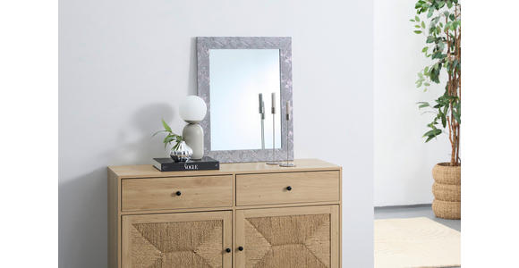 WANDSPIEGEL 55/70/2 cm    in rechteckig  - Silberfarben, LIFESTYLE, Glas/Holzwerkstoff (55/70/2cm) - Carryhome