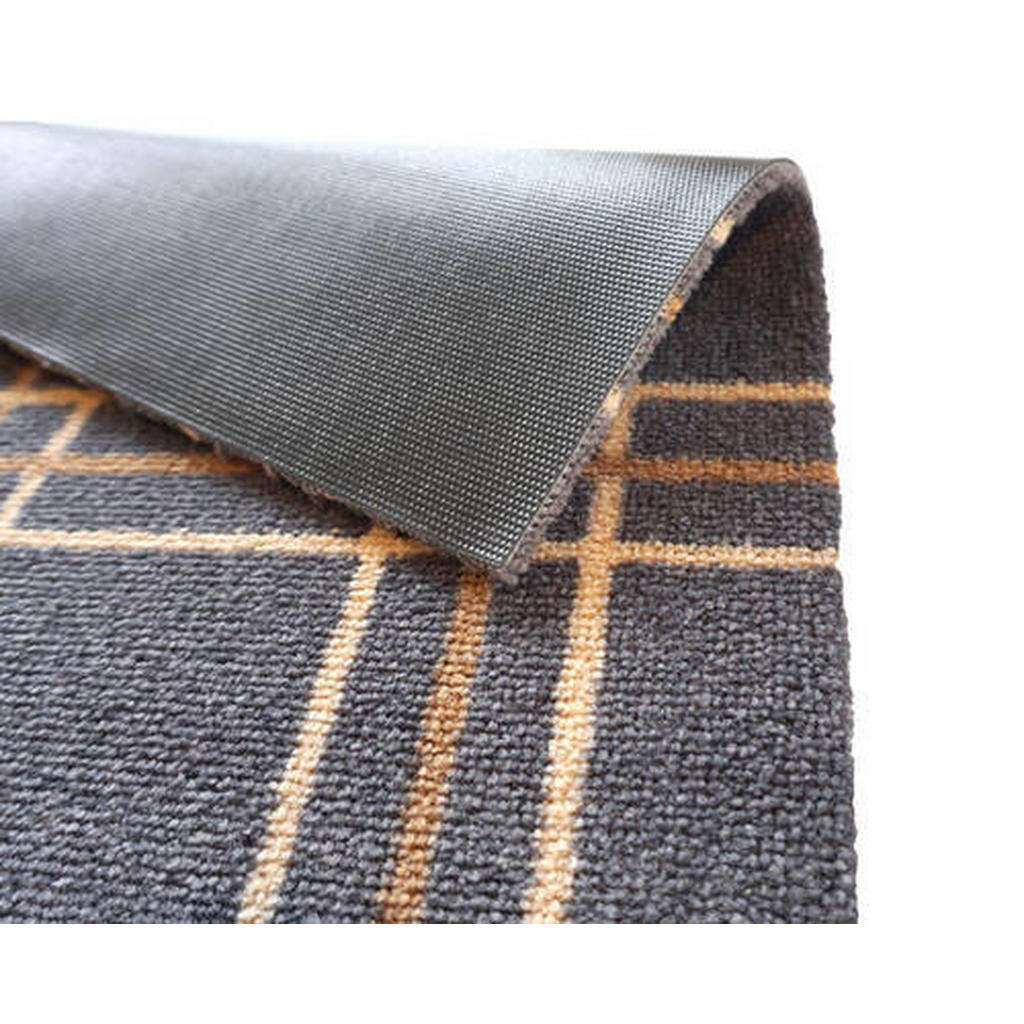 Thumbnail - Esposa FUßMATTE Miabella, Grau, Dunkelorange, Textil, Streifen, rechteckig, 66x110 cm, rutschfest, schmutzabweisend, für...