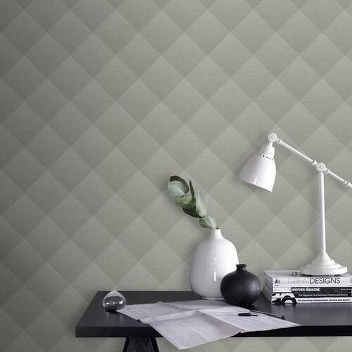 VLIESTAPETE  - Grau, Basics, Papier/Kunststoff (52/1005cm) - Xora