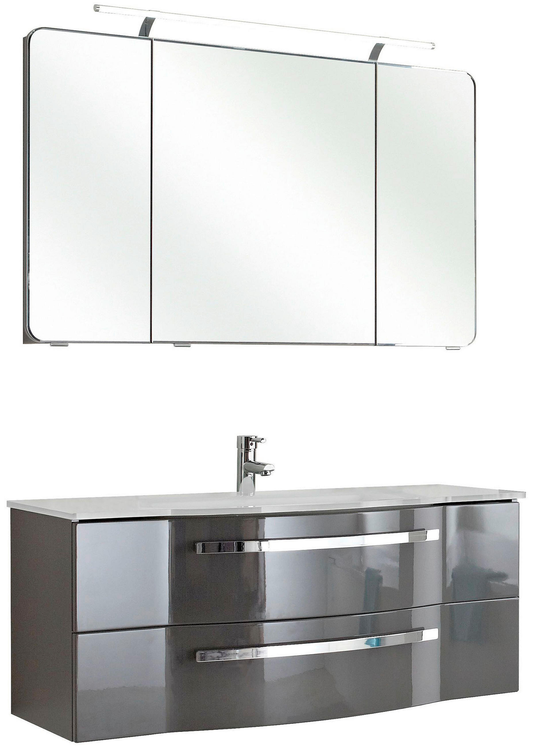 Sadena Badezimmer Grau Hochglanz 120 cm