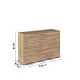 KOMMODE  in 120/81/42 cm  - Silberfarben/Sonoma Eiche, Design, Holzwerkstoff/Kunststoff (120/81/42cm) - Novel