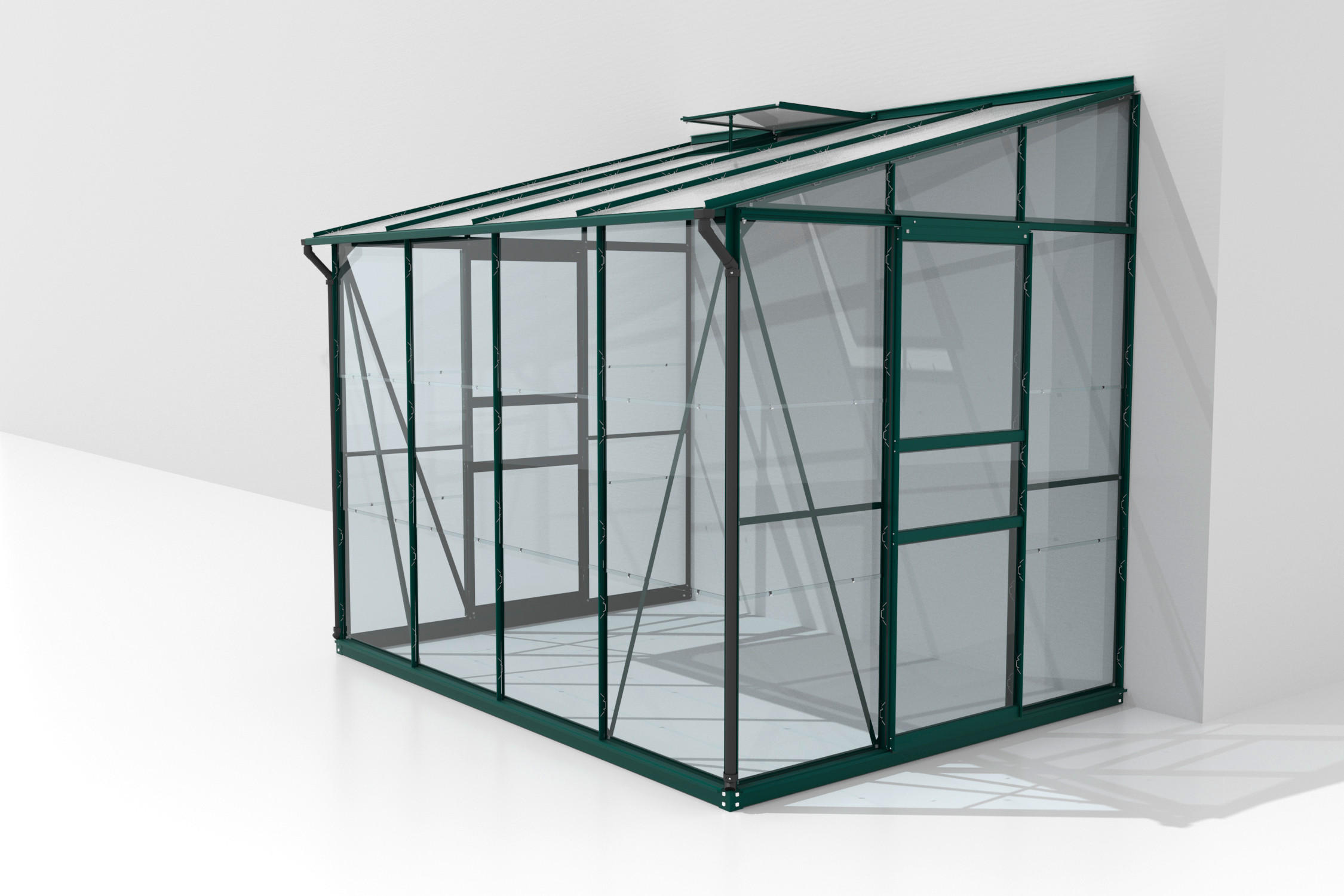 Anlehn-gewächshausbausatz Ida 5200 Esg/hkp, Smaragd