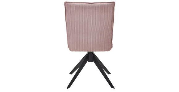 STUHL - Schwarz/Altrosa, Design, Textil/Metall (47/87/62cm) - Johann Jakob