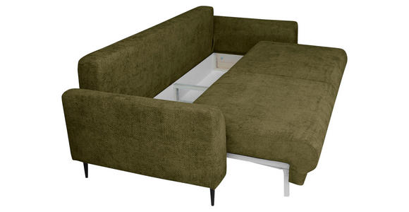 SCHLAFSOFA Chenille Grün  - Schwarz/Grün, KONVENTIONELL, Textil/Metall (235/90/104cm) - Carryhome
