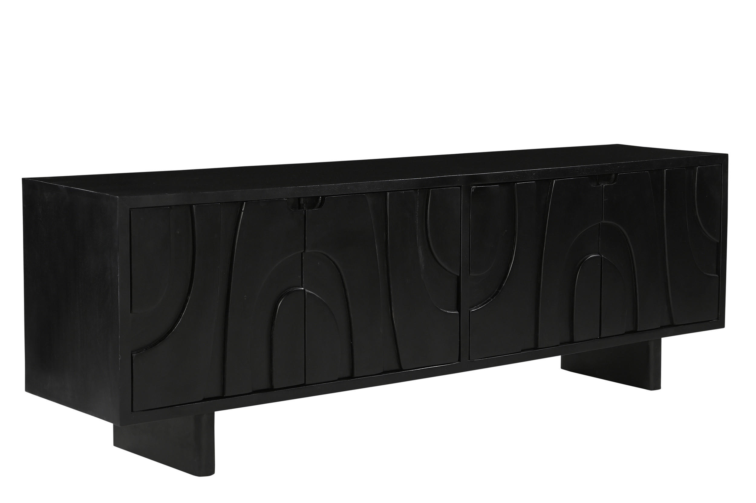 LOWBOARD  180/61/43 cm   - Schwarz, Design, Holz (180/61/43cm) - MID.YOU