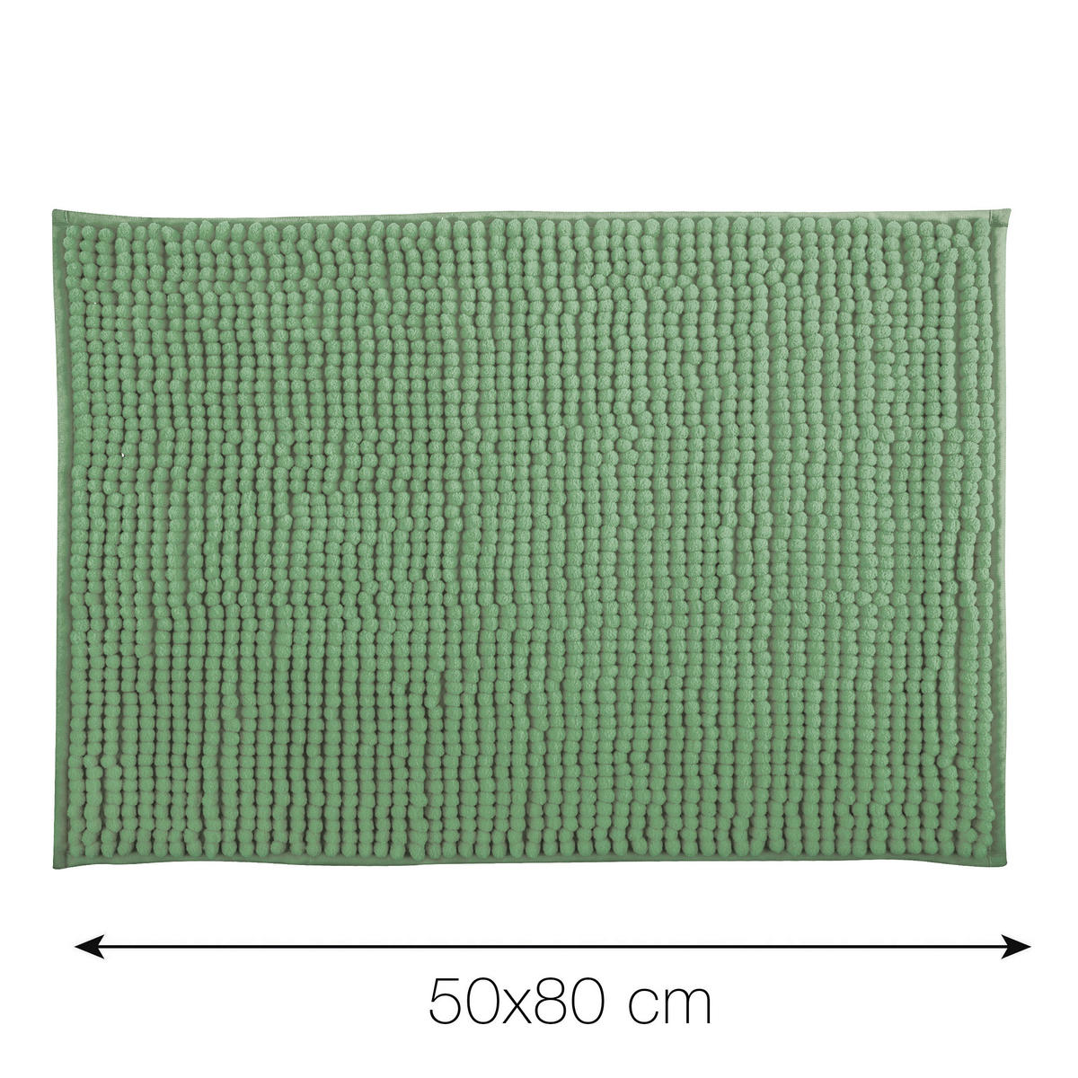 BADTEPPICH Grün 50/80 cm  - Grün, KONVENTIONELL (50/80cm) - Spirella