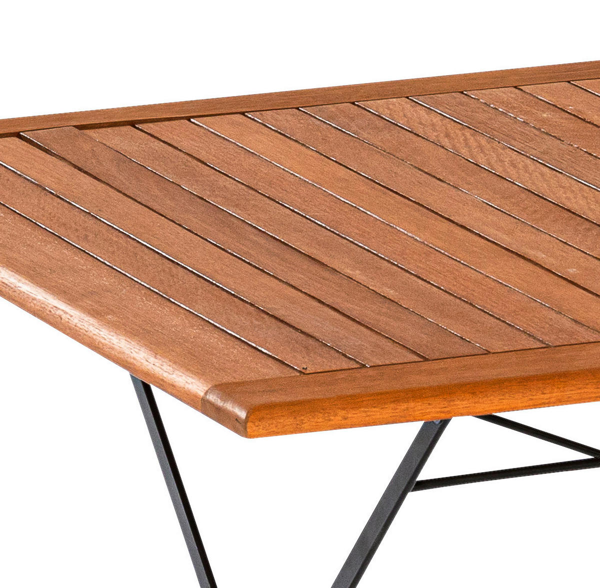 GARTENKLAPPTISCH 160/90/73 cm Holz, Metall rechteckig  - Graphitfarben/Naturfarben, KONVENTIONELL, Holz/Metall (160/90/73cm) - Gardenson