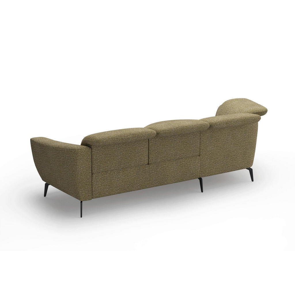 Thumbnail - Sit & More Ecksofa ZOE E, Olivgrün, Textil, 5-Sitzer, Ottomane links, L-Form, 309x199 cm, Goldenes M, Oeko-Tex® Standard...