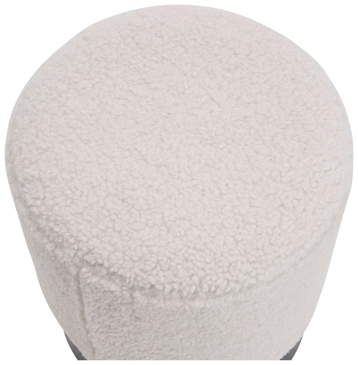 HOCKER in Metall, Textil Schwarz, Weiss  - Weiss/Schwarz, Trend, Textil/Metall (35/42/35cm) - Xora