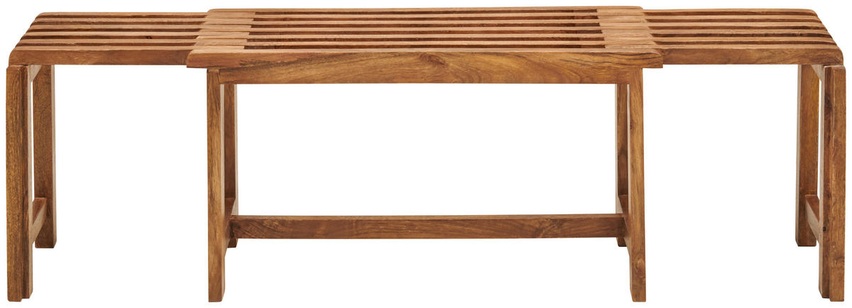 SITZBANK 90/45/35 cm Naturfarben Mangoholz vollmassiv  - Naturfarben, MODERN, Holz (90/45/35cm) - MID.YOU