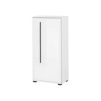 HIGHBOARD  60/126/37 cm  - Weiß Hochglanz/Schwarz, Design, Holzwerkstoff/Kunststoff (60/126/37cm) - Livetastic