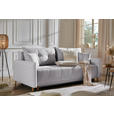 SCHLAFSOFA mit Rücken echt Webstoff Hellgrau - Eichefarben/Hellgrau, Design, Holz/Textil (227/98/113cm) - Carryhome