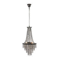 KRONLEUCHTER 38/68 cm   - Chromfarben/Schwarz, Basics, Glas/Metall (38/68cm) - Markslöjd