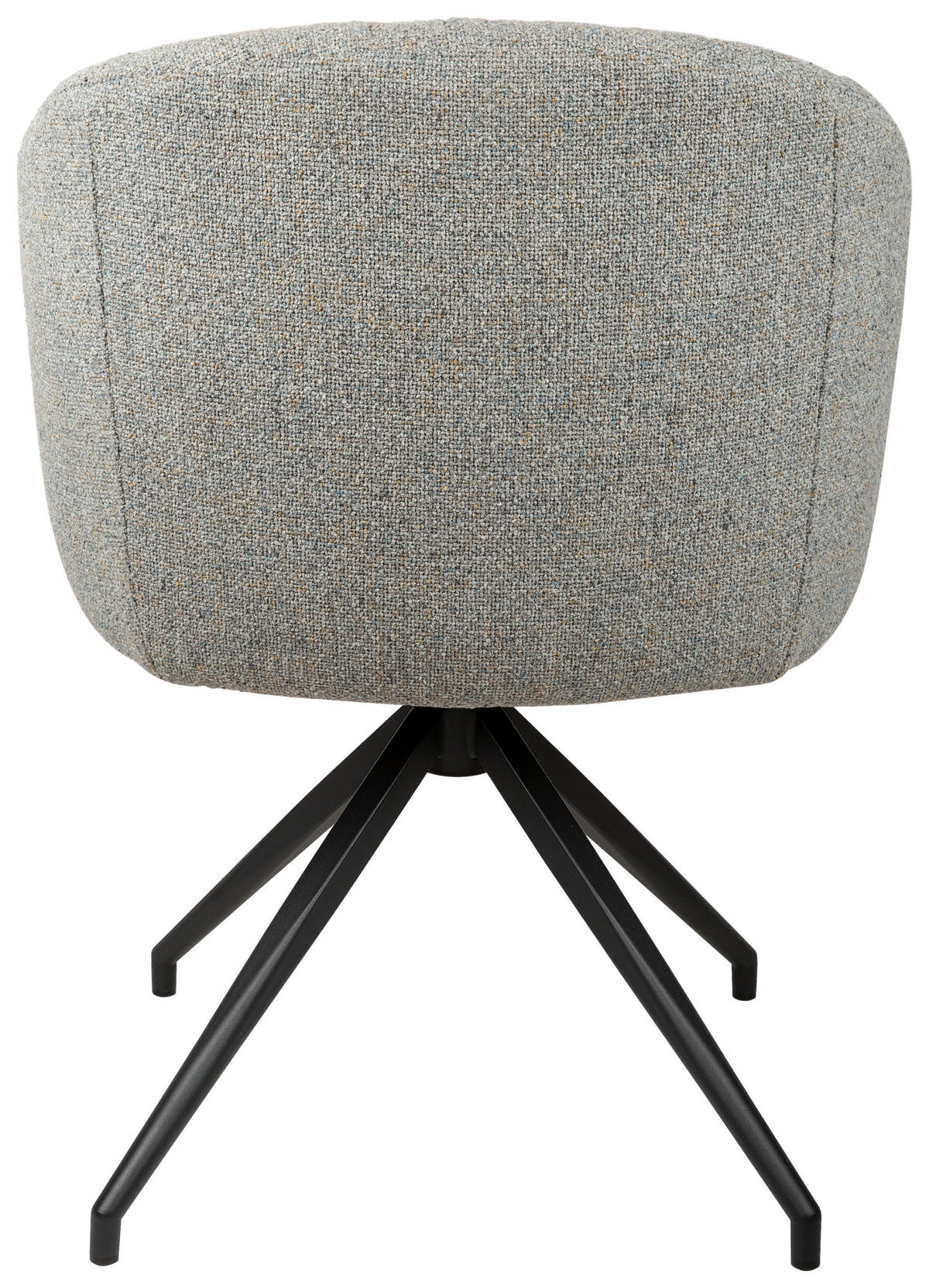 ARMLEHNSTUHL  Sitzfläche 360° drehbar, automatische Rückholfunktion Leinenoptik  - Schwarz/Grau, Design, Holz/Textil (61/84/62cm) - Valnatura