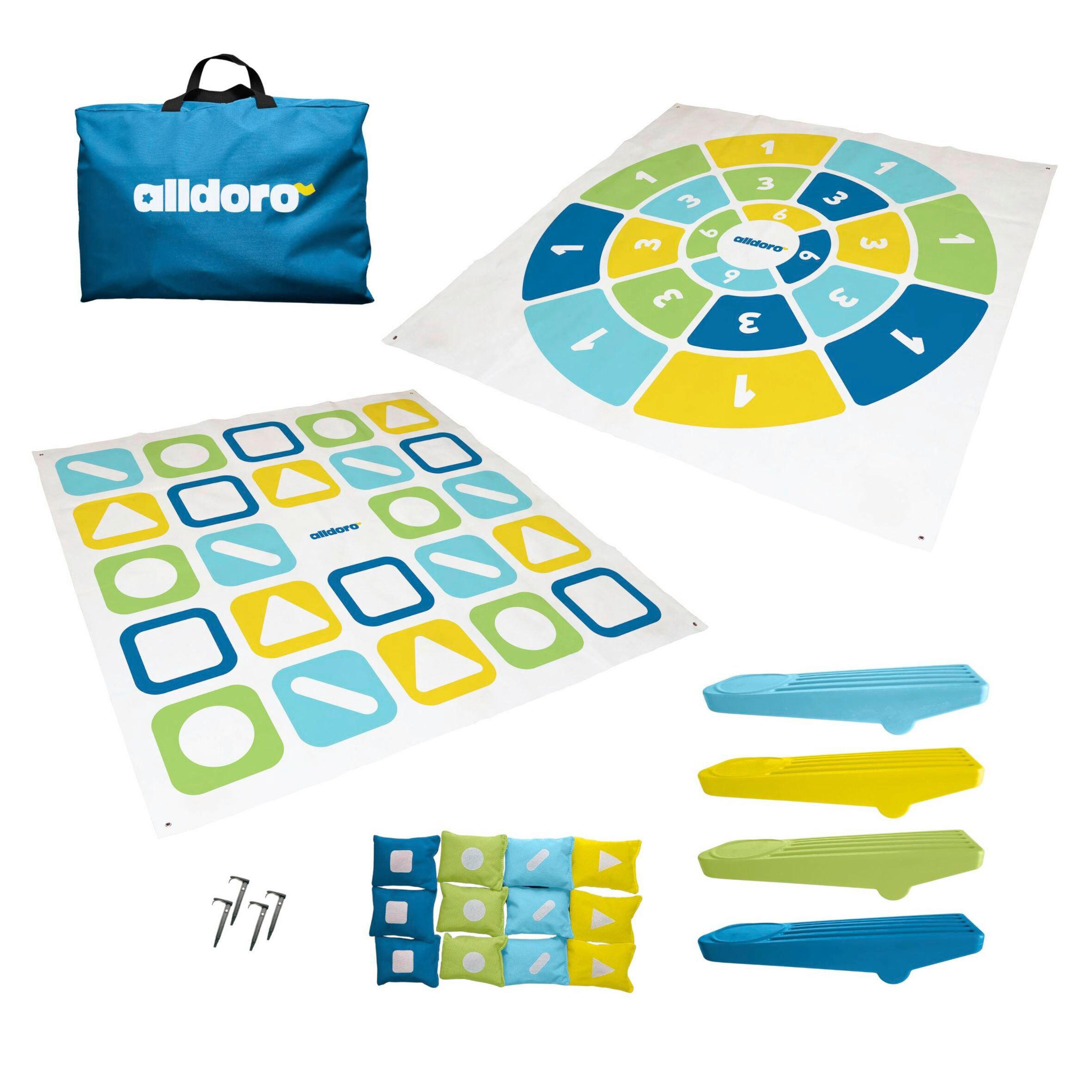 alldoro Outdoorspiel Kick \u0026 Darts Mehrfarbig 160x160 cm