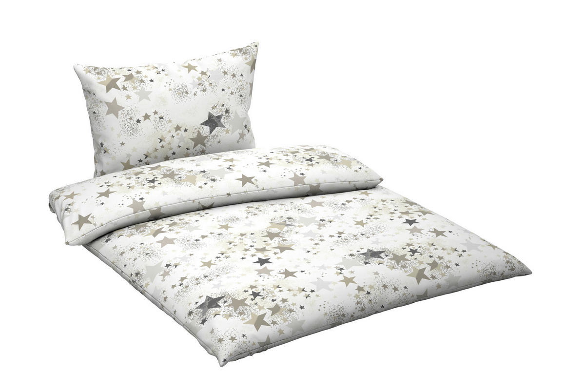 BETTWÄSCHE 2-teilig Flanell 140/200 cm  - Taupe, KONVENTIONELL, Textil (140/200cm) - Esposa