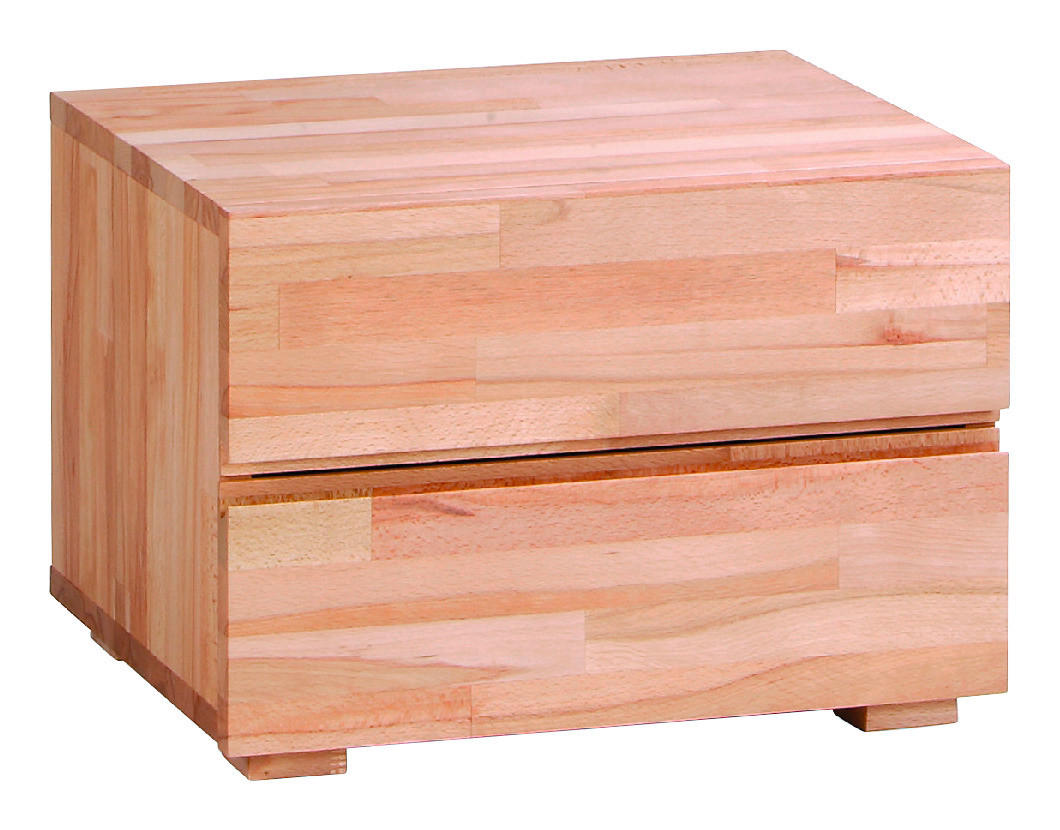 NACHTSCHRANK 48/35/40 cm Kernbuche massiv  - Buchefarben, Design, Holz (48/35/40cm) - Hasena