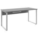 SCHREIBTISCH 70/160/75 cm  in Silberfarben, Dunkelgrau  - Dunkelgrau/Silberfarben, MODERN, Holzwerkstoff/Metall (70/160/75cm) - Novel
