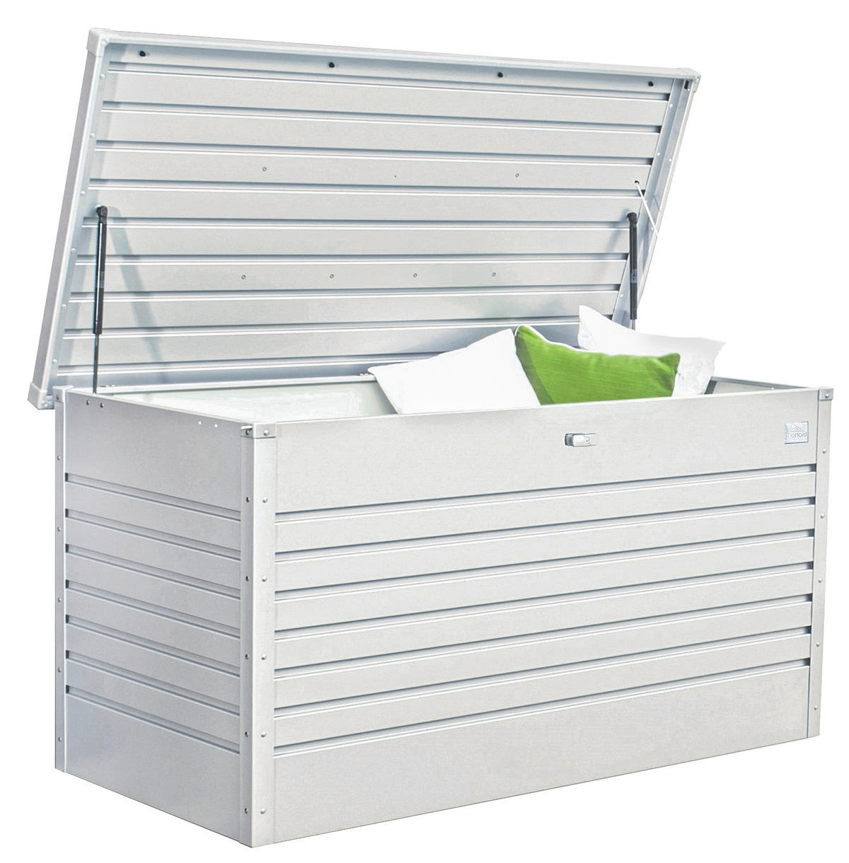 KISSENBOX - Weiss, Basics, Metall (160/83/79cm) - Biohort