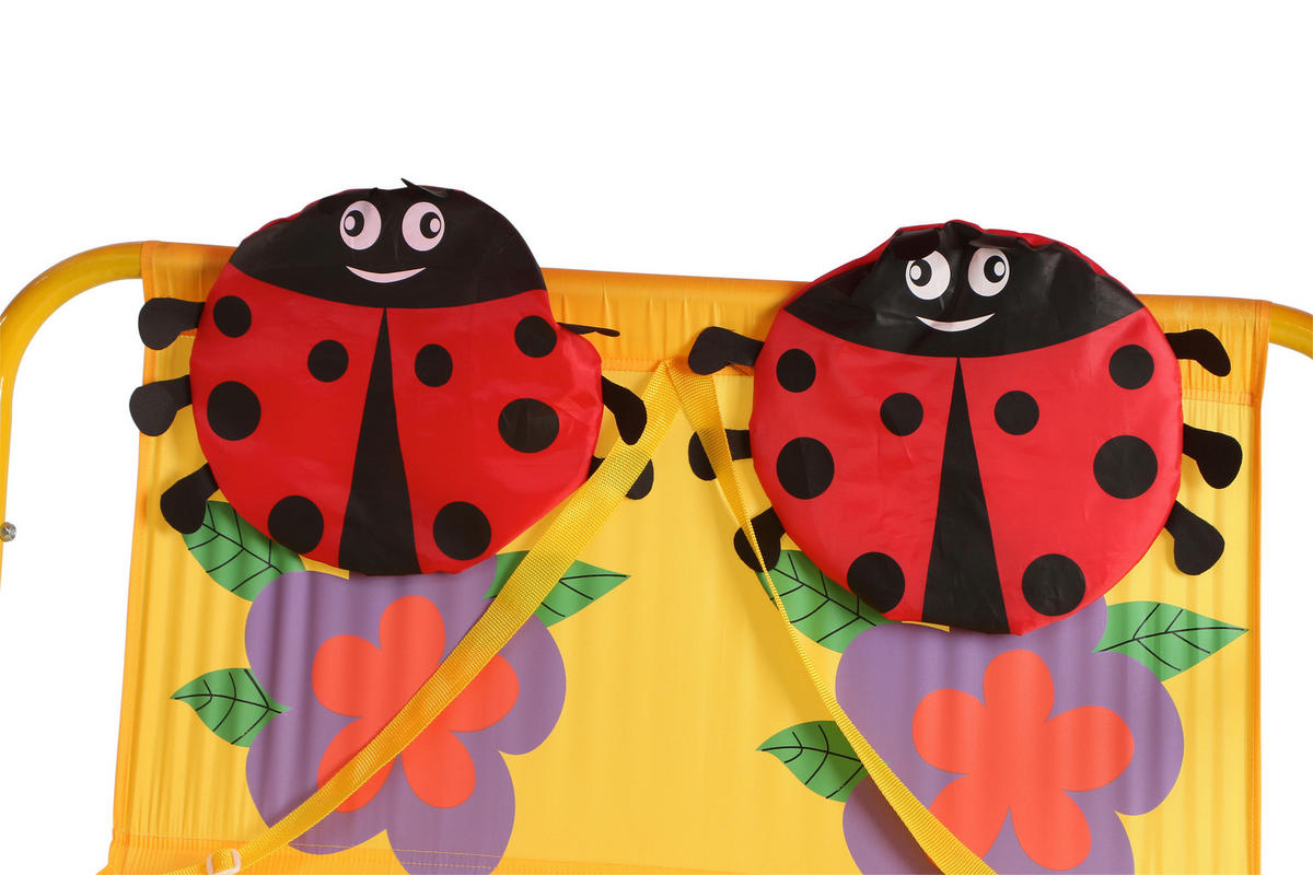 Kinder-Hollywoodschaukel 115/118/75 cm  - Rot, MODERN, Textil/Metall (115/118/75cm) - Siena Garden