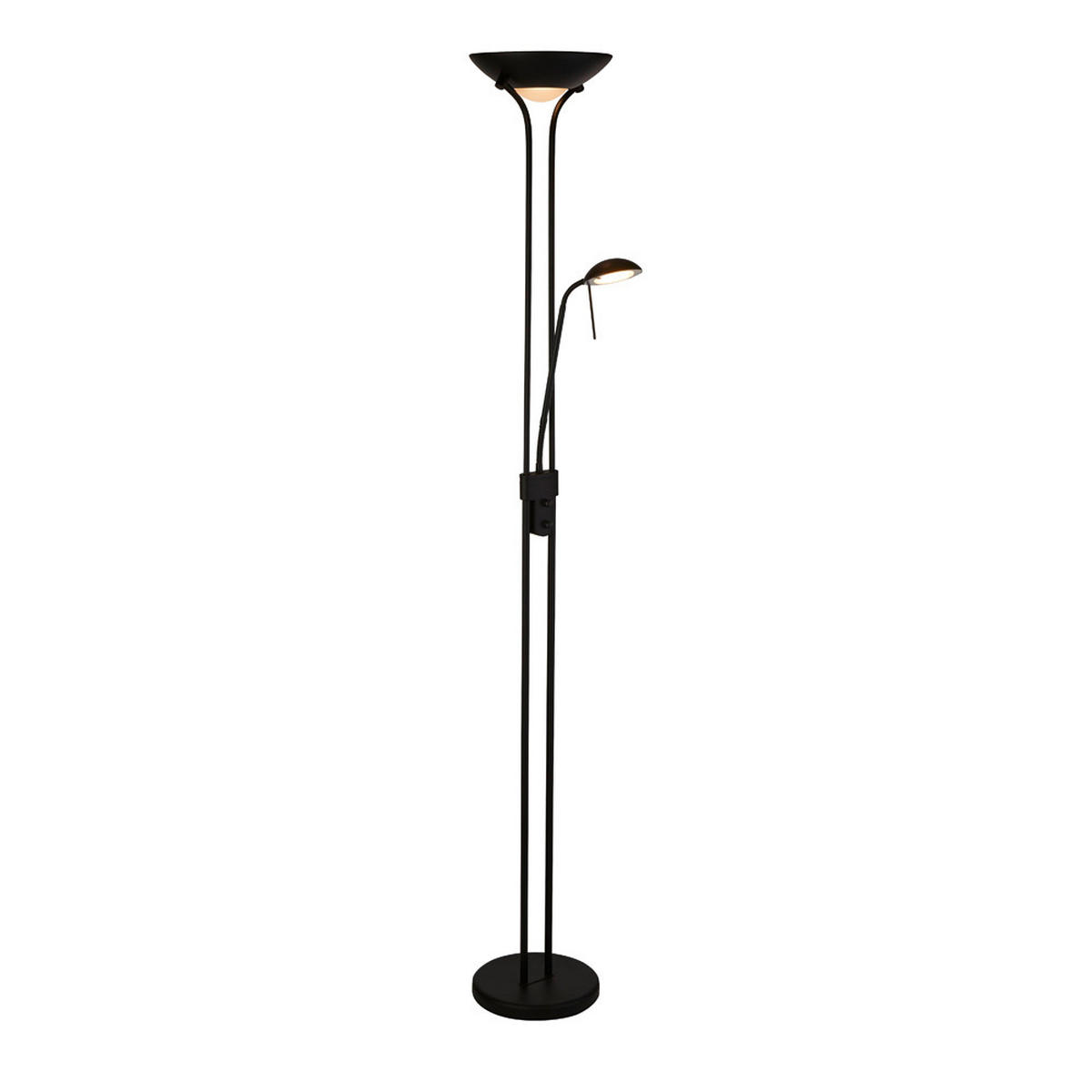 LED-STEHLEUCHTE  25.4/180/25.4 cm   - Schwarz, Basics, Glas/Kunststoff (25.4/180/25.4cm)