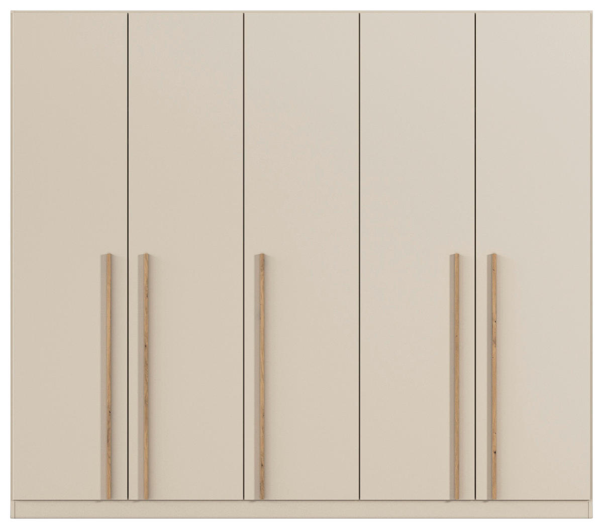 DREHTÜRENSCHRANK 5-türig Champagner, Eiche Artisan  - Champagner/Eiche Artisan, Design, Holz/Holzwerkstoff (226/197/54cm) - Stylife