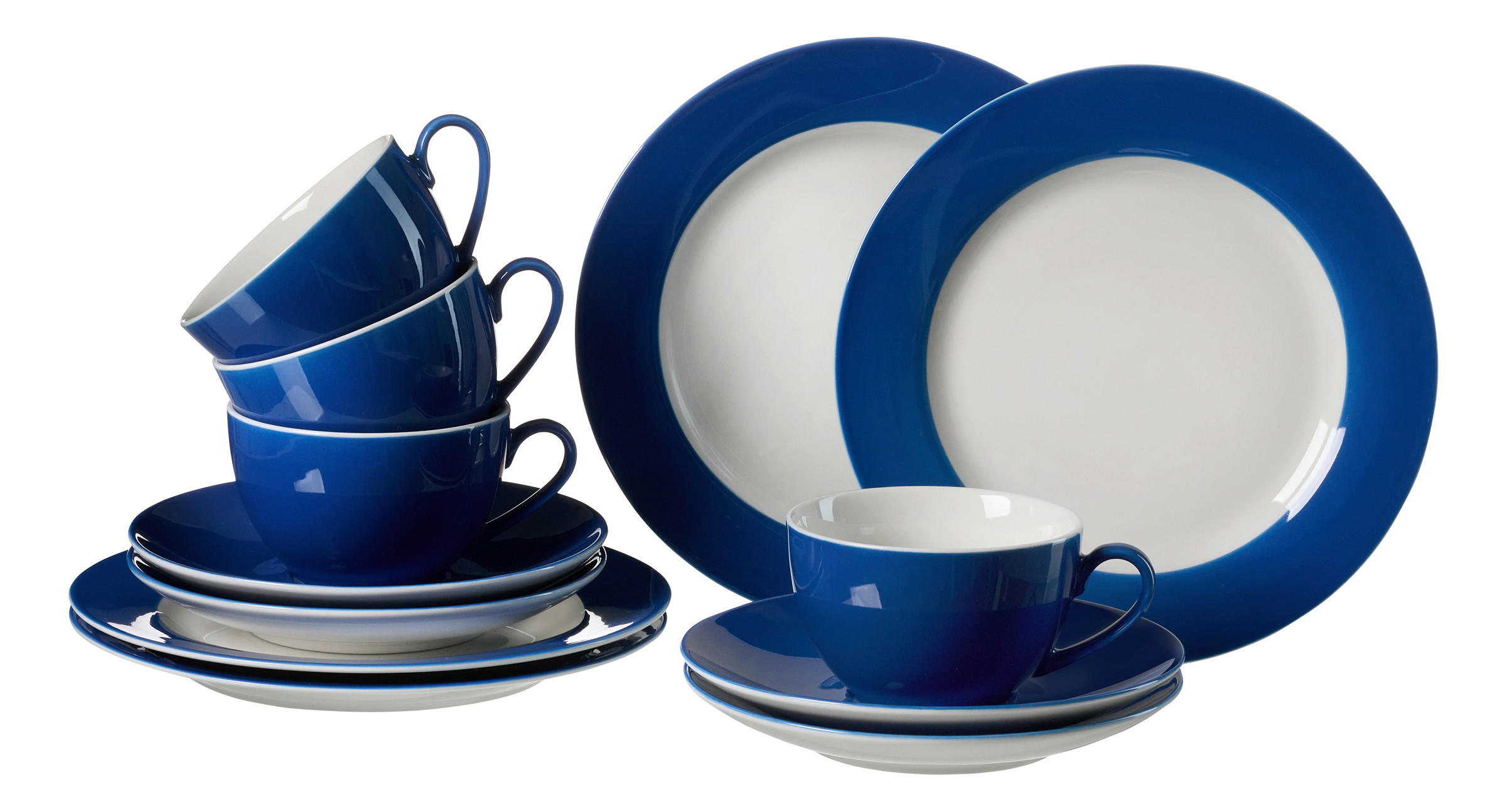 KAFFEESET 12-teilig  - Blau, Basics, Keramik (33/30/35cm) - Ritzenhoff Breker
