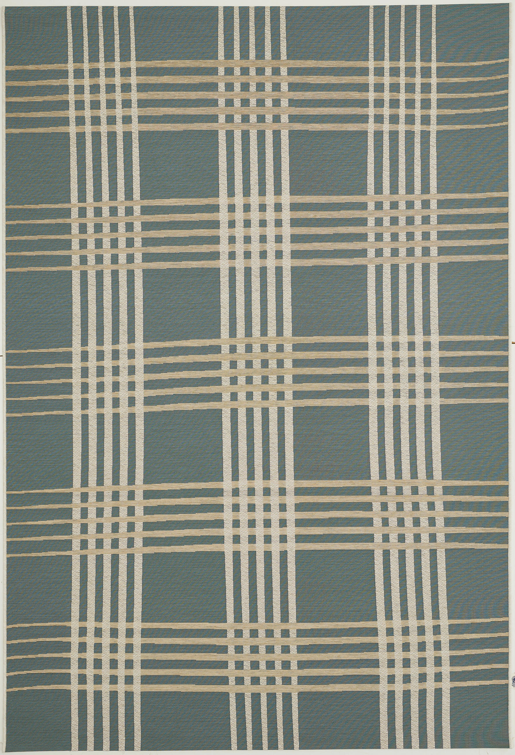 OUTDOORTEPPICH 123/180 cm Frida Weiß, Petrol, Beige  - Beige/Petrol, Trend, Textil (123/180cm) - Ambia Garden