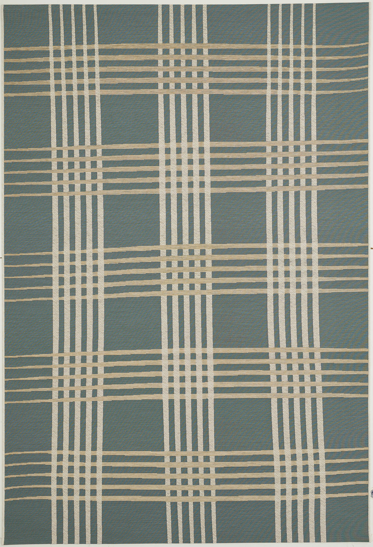 OUTDOORTEPPICH 123/180 cm Frida Weiß, Petrol, Beige  - Beige/Petrol, Trend, Textil (123/180cm) - Ambia Garden