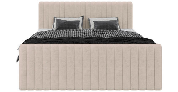 BOXBETT 180/200 cm  in Creme  - Creme/Schwarz, Basics, Kunststoff/Textil (180/200cm) - Carryhome