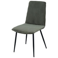 VIERFUSSSTUHL   Cord  Grün, Schwarz  - Schwarz/Grün, MODERN, Textil/Metall (47/91/61,5cm) - Livetastic