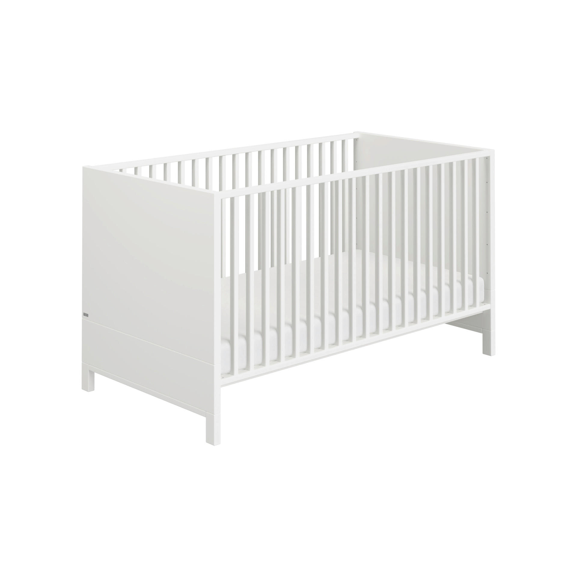 GITTERBETT Olli Babybett 144,6/76,3/81,3 cm  - Weiß, Basics, Holzwerkstoff (144,6/76,3/81,3cm) - Paidi