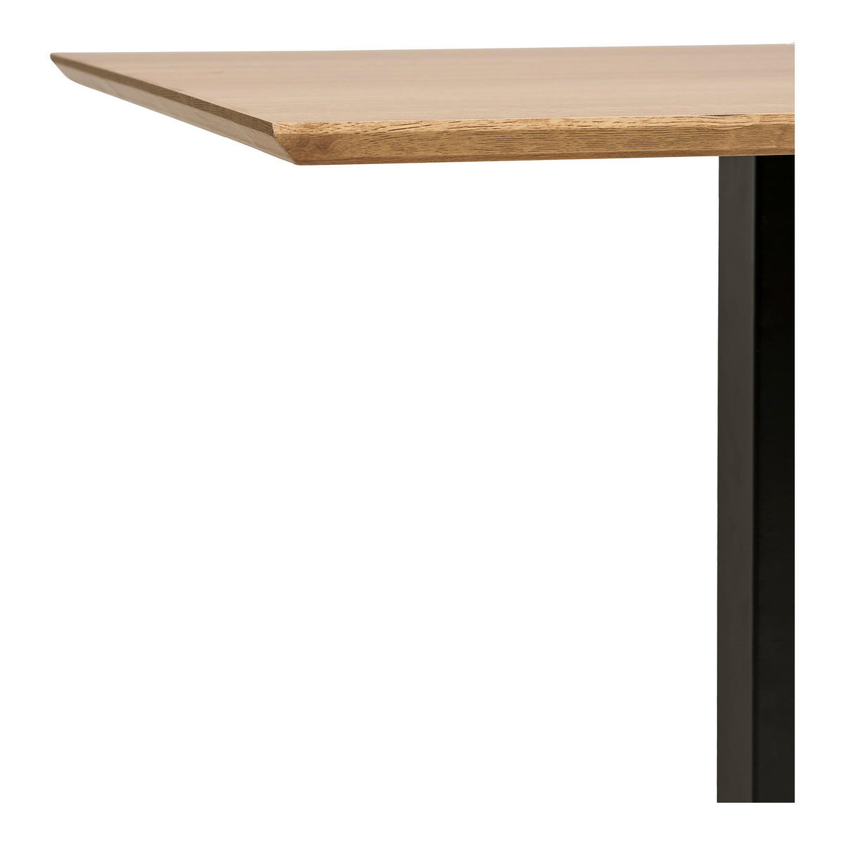 BISTROTISCH Eiche Bianco  - Eiche Bianco/Schwarz, MODERN, Holzwerkstoff/Metall (70/75/70cm) - MID.YOU