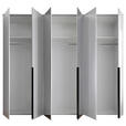 DREHTÜRENSCHRANK  in Weiß  - Schwarz/Weiß, MODERN, Glas/Holzwerkstoff (270/225/52cm) - Carryhome