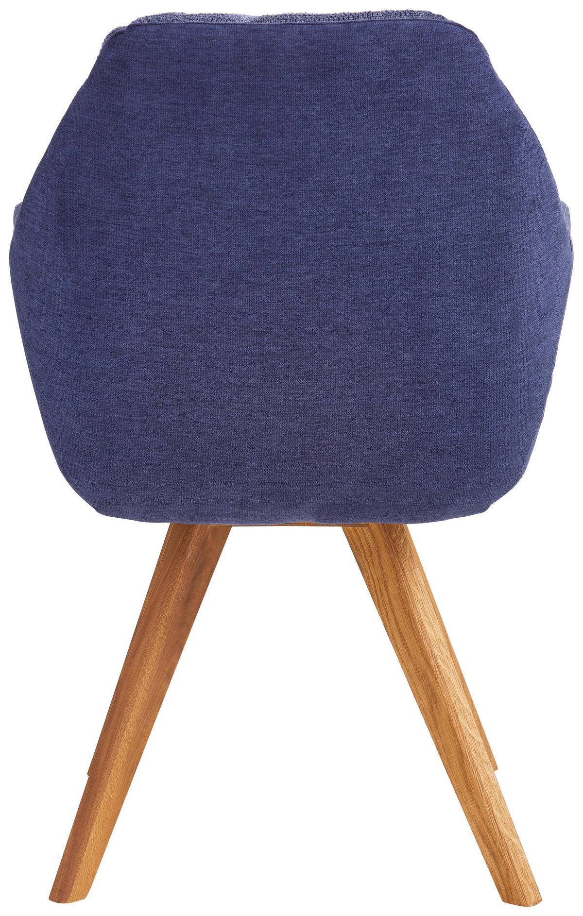 ARMLEHNSTUHL  in Flachgewebe  - Blau/Eichefarben, Design, Holz/Textil (65/85/68cm) - Linea Natura