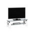 TV-ELEMENT Klar, Weiß - Klar/Weiß, KONVENTIONELL, Glas (120/42/39cm) - Carryhome
