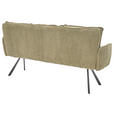 SITZBANK 180/93/67 cm Cord Olivgrün  - Schwarz/Olivgrün, Design, Textil/Metall (180/93/67cm) - Novel