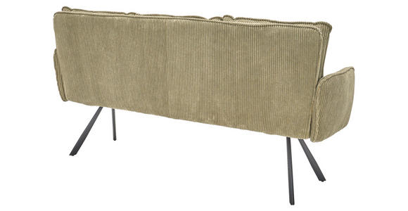 SITZBANK 180/93/67 cm Cord Olivgrün  - Schwarz/Olivgrün, Design, Textil/Metall (180/93/67cm) - Novel