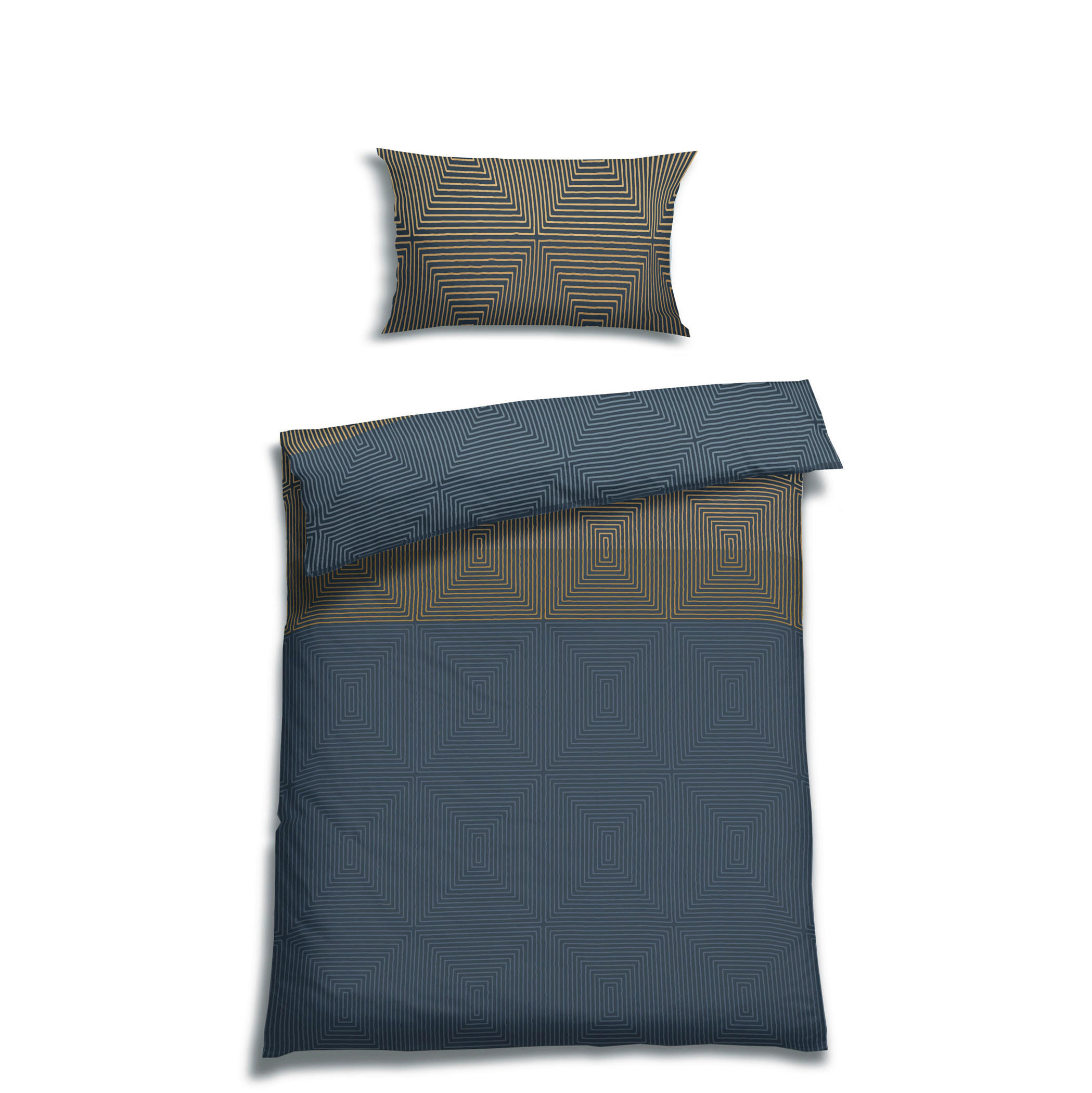 BETTWÄSCHE 2-teilig Satin 135/200 cm  - Blau, Basics, Textil (135/200cm) - Florella