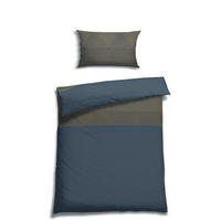 BETTWÄSCHE 2-teilig Satin 135/200 cm  - Blau, Basics, Textil (135/200cm) - Florella