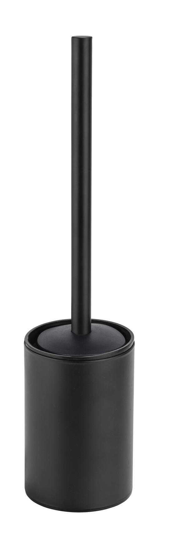 WC-Bürstengarnitur Porto Black Schwarz, Wandmontage B: 9 cm