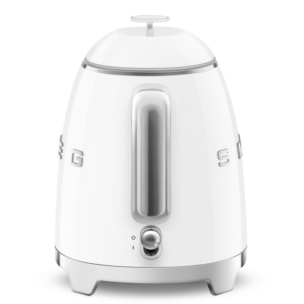 WASSERKOCHER 0,8 l  - Weiß Hochglanz, Design, Metall (22,3/24,8/17,1cm) - SMEG