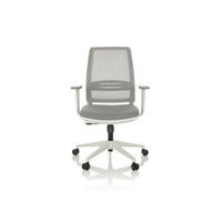 OTOČNÁ ŽIDLE, síťovina, šedá - šedá/bílá, Moderní, textil/plast (68/100 - 108/55cm) - MID.YOU