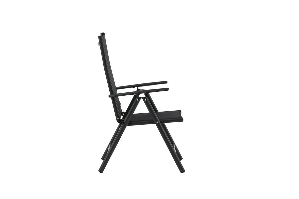 UTESTOLAR SET i metall, textil svart  - svart, Klassisk, metall/textil (55/108/62cm) - Gardenson