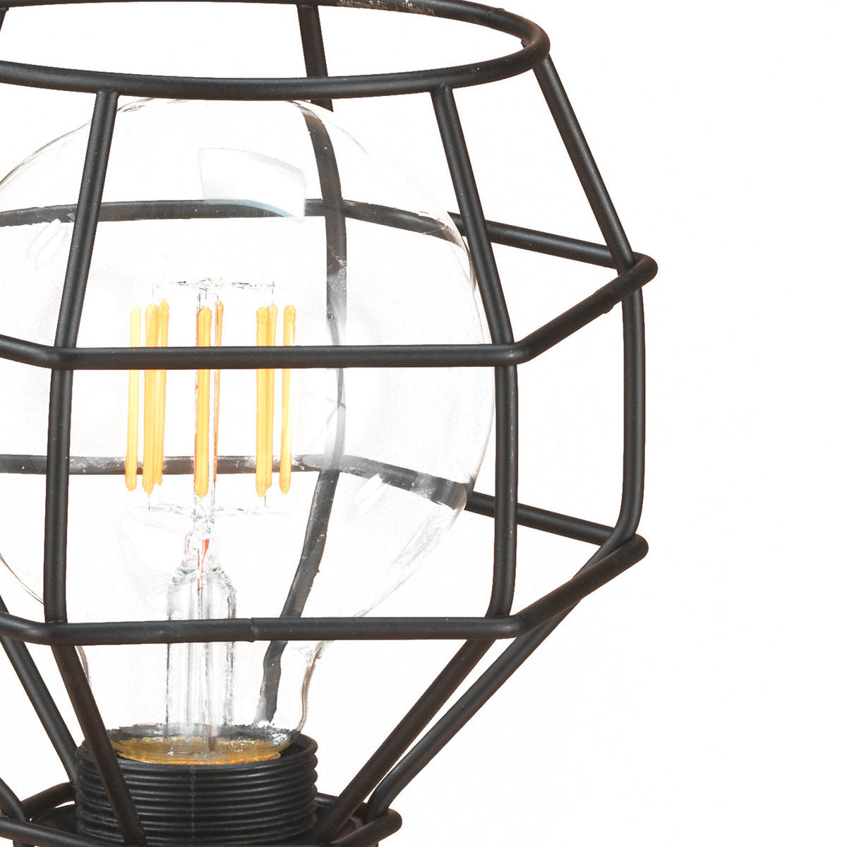 TISCHLEUCHTE 16/23 cm   - Schwarz, LIFESTYLE, Metall (16/23cm)