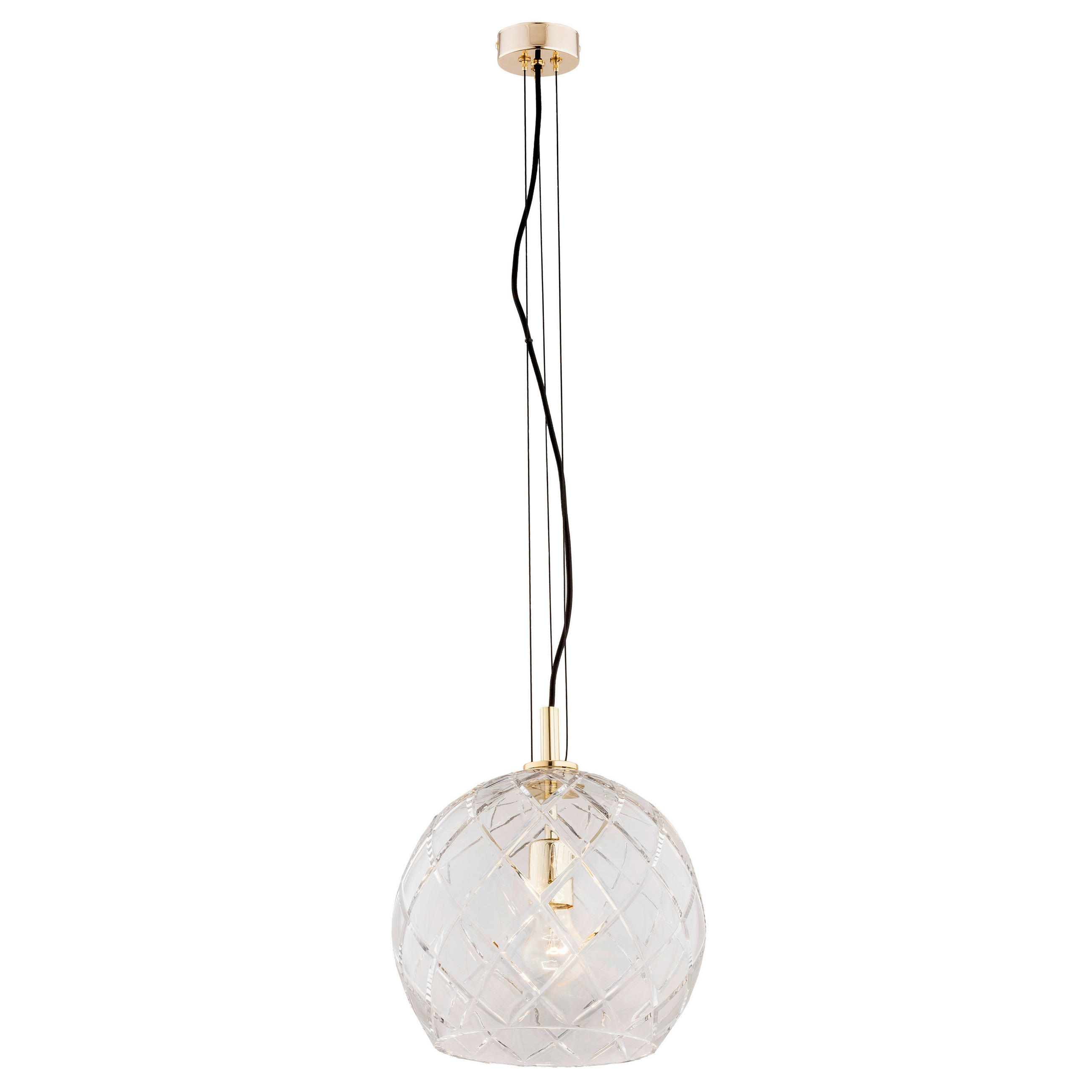 HÄNGELEUCHTE 30/179 cm  - Transparent/Messingfarben, KONVENTIONELL, Glas/Metall (30/179cm)