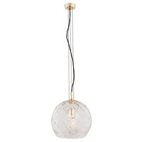 HÄNGELEUCHTE 30/179 cm  - Transparent/Messingfarben, KONVENTIONELL, Glas/Metall (30/179cm)