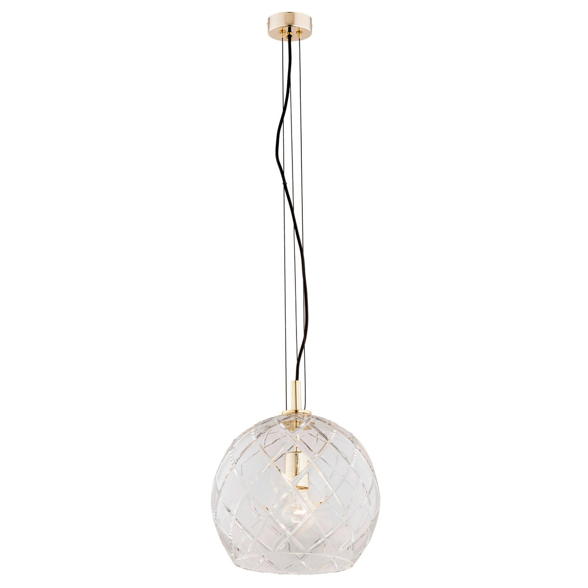 HÄNGELEUCHTE 30/179 cm  - Transparent/Messingfarben, KONVENTIONELL, Glas/Metall (30/179cm)