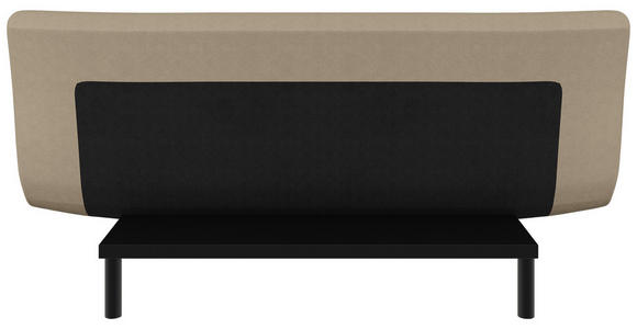 SCHLAFSOFA  in Mikrofaser Beige  - Beige/Schwarz, KONVENTIONELL, Holz/Textil (197/85/92cm) - Carryhome