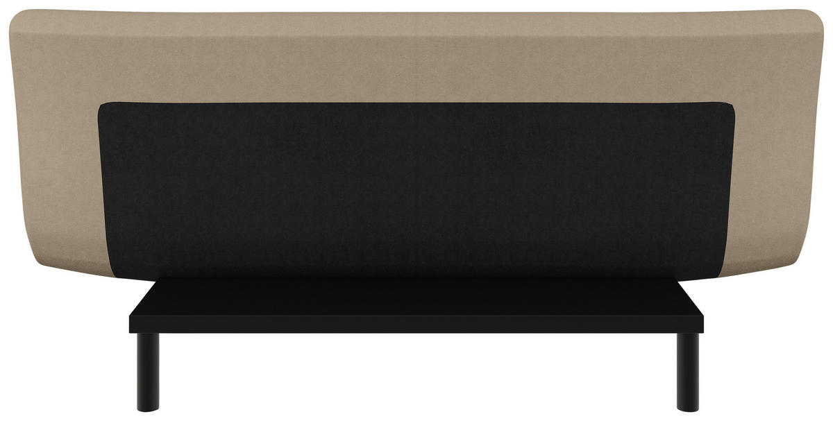 ROZKLÁDACÍ POHOVKA, textil, béžová - černá/béžová, Konvenční, dřevo/textil (197/85/92cm) - Carryhome